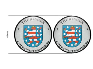 Aufkleber TUV Landratsamt Sonneberg Nummernschild plakette